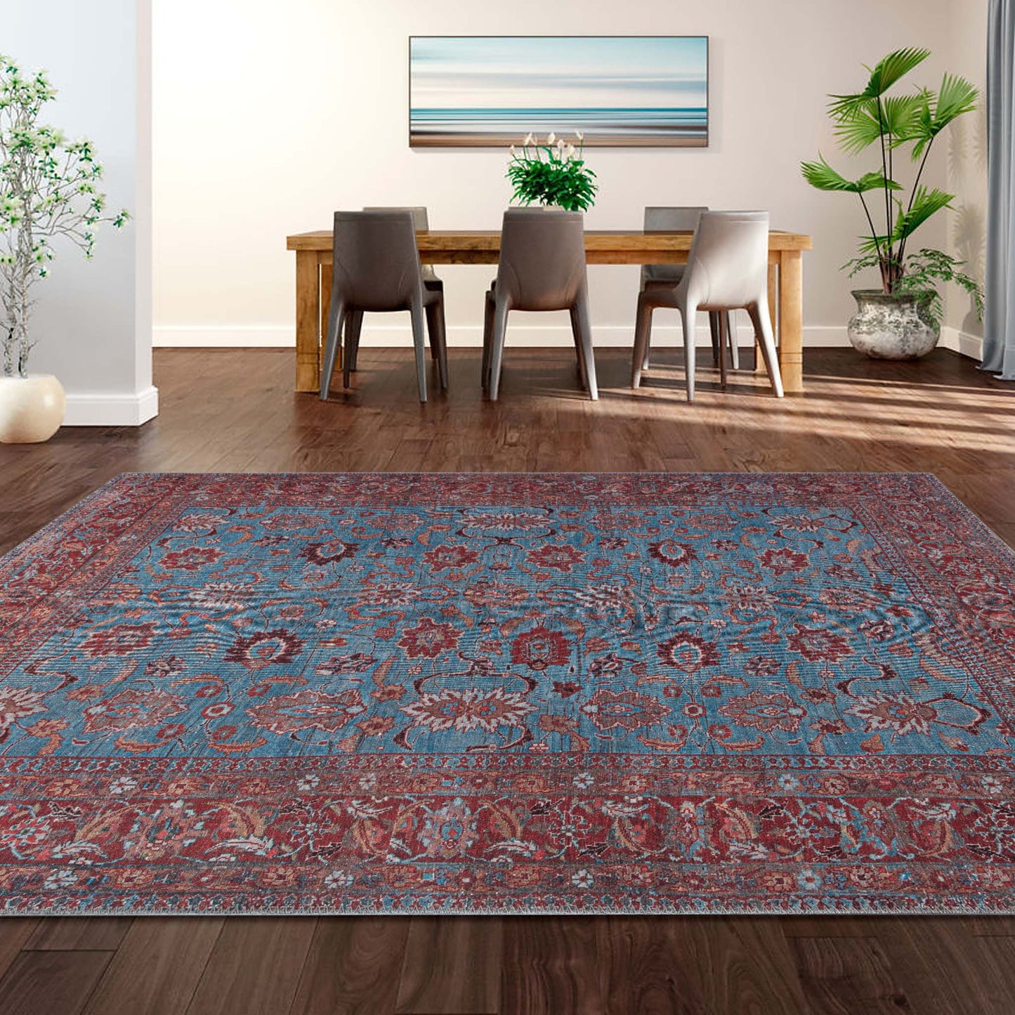 Hida Vintage Rug 170 Blue