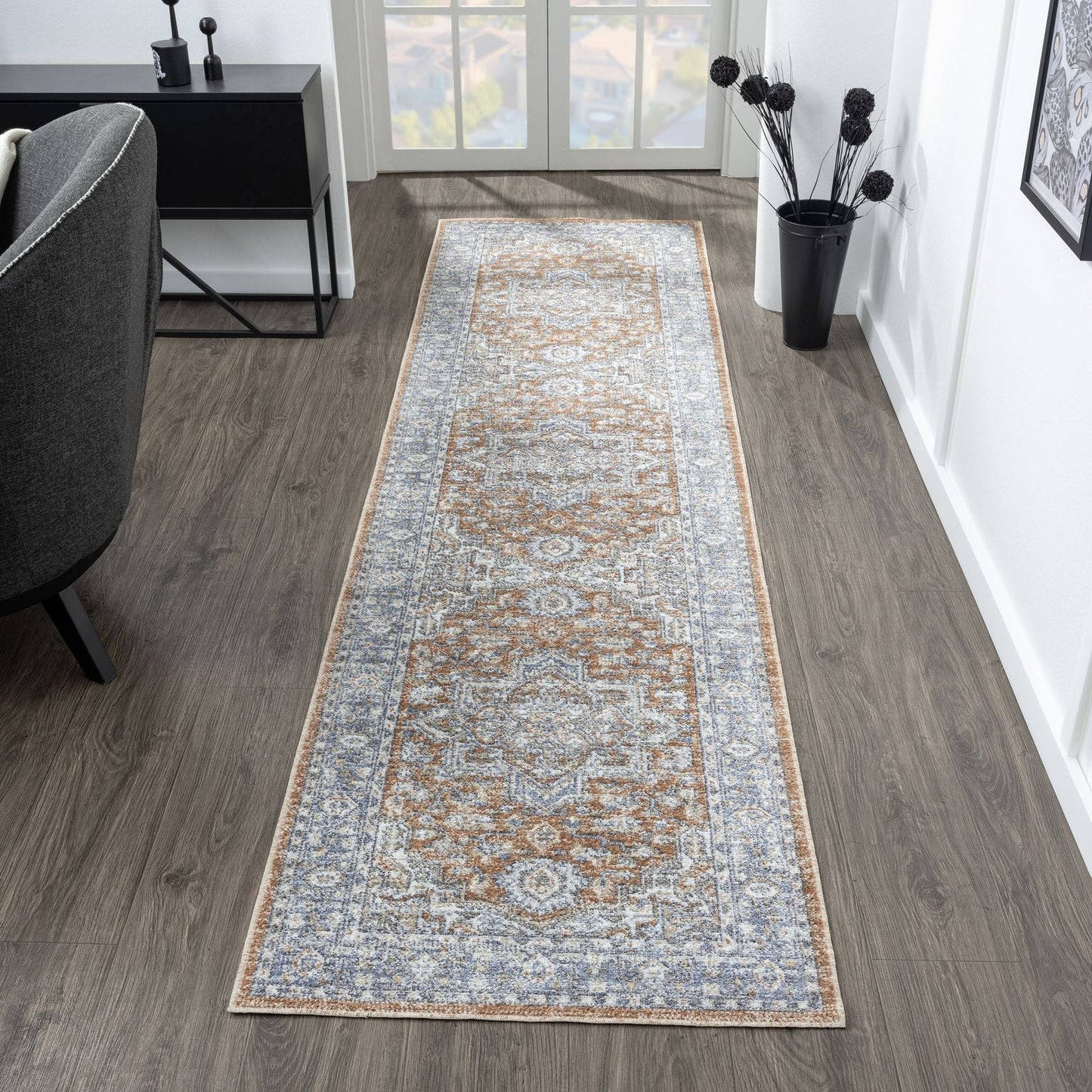 Easy Washable 366 Indigo Runner