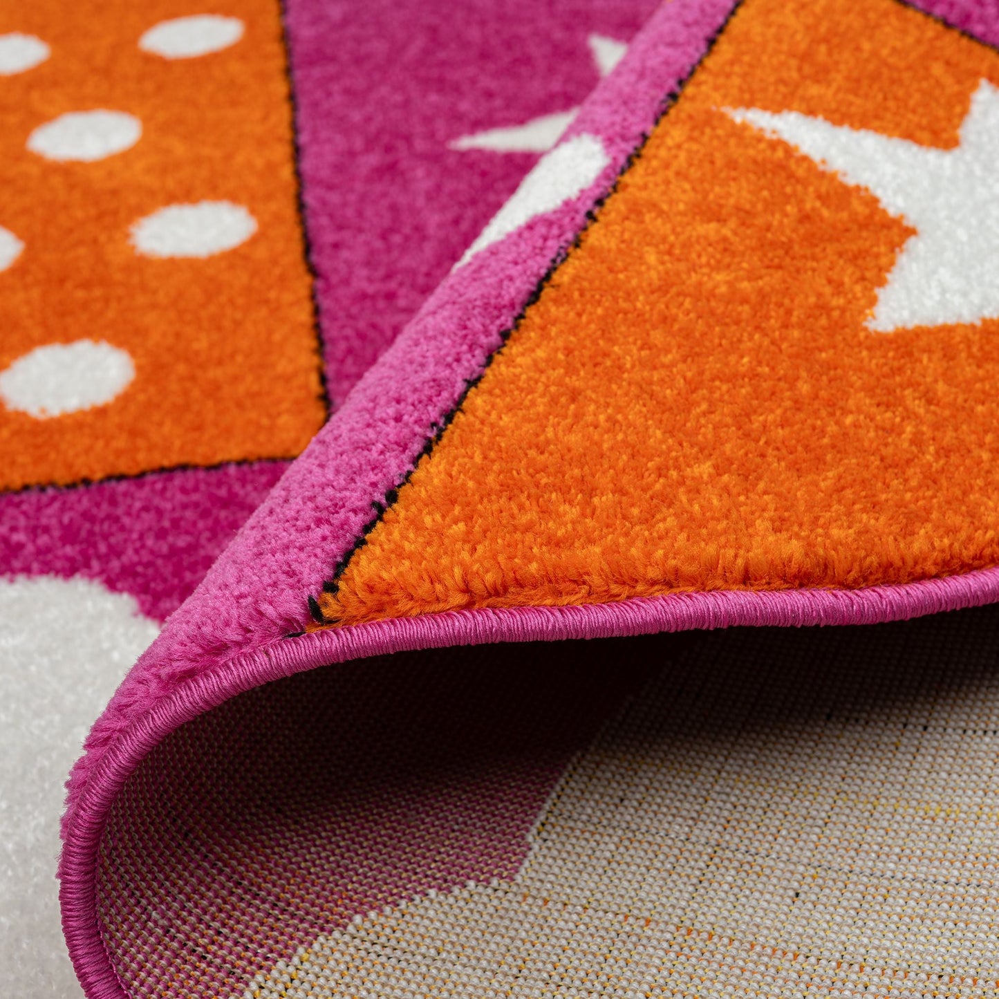 Kids Rugs 573 Pink Round