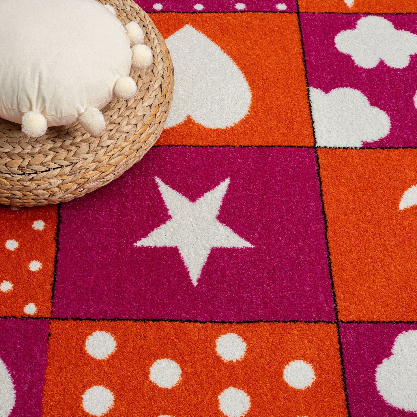 Kids Rugs 573 Pink Round