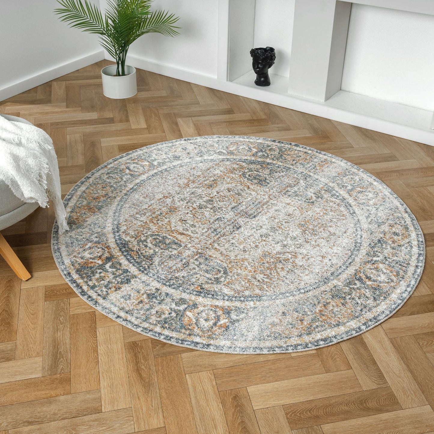 Easy Washable364 Coral Round
