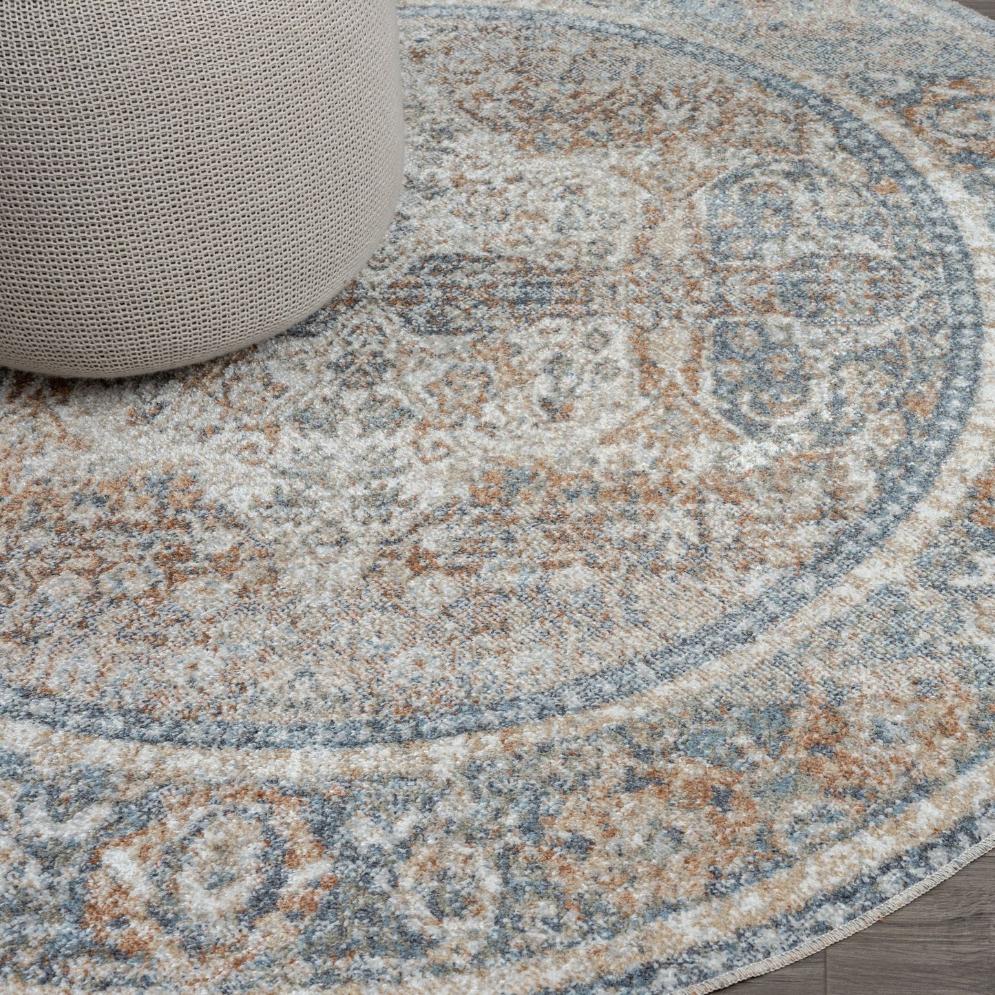 Easy Washable364 Coral Round