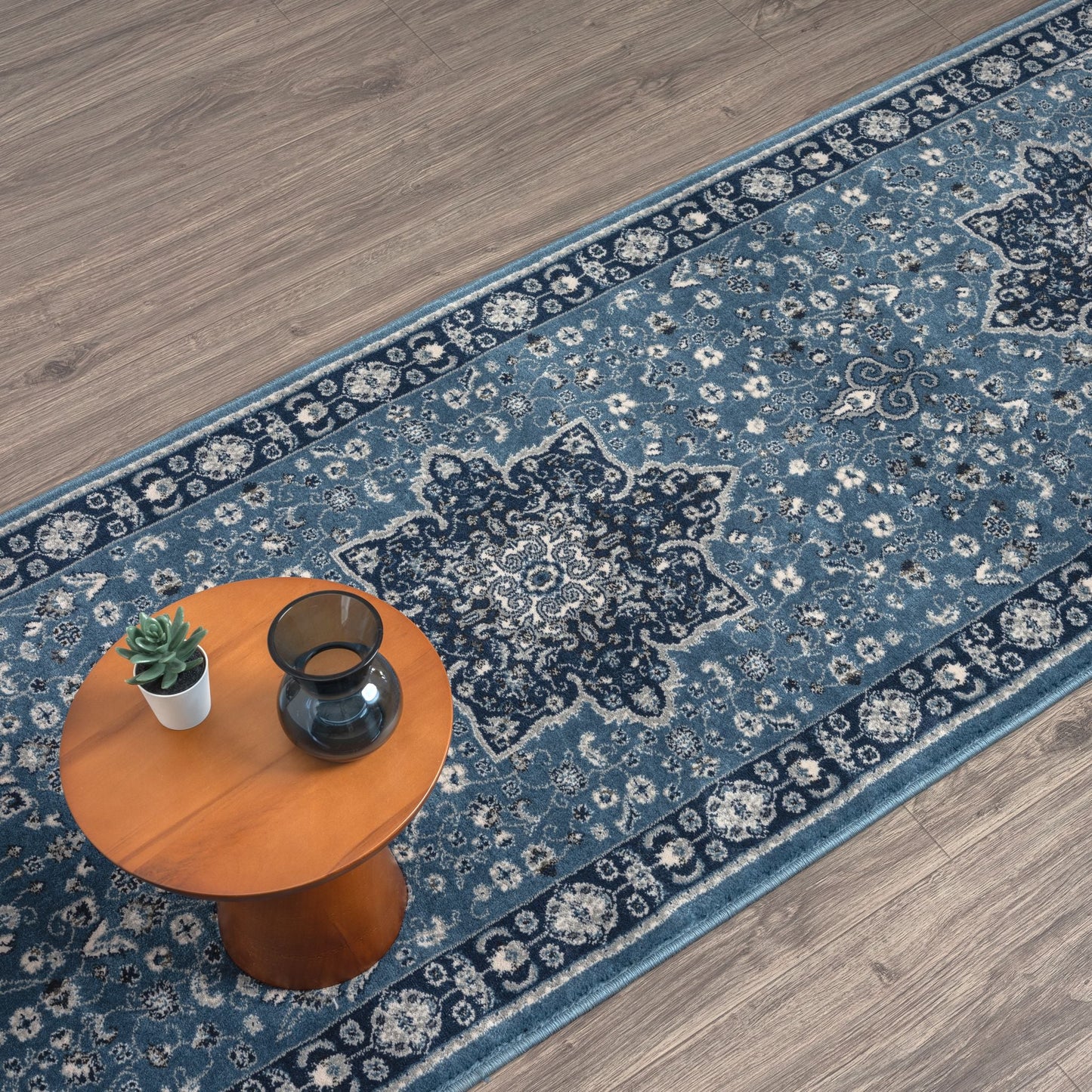 Turkish Vintage Rug 895 Navy Runner