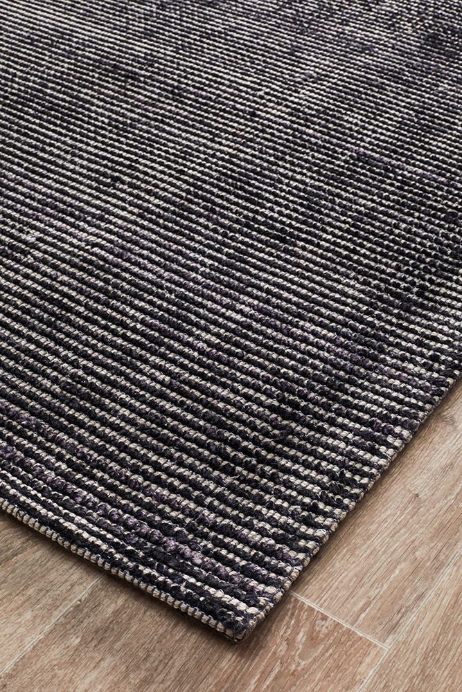 Allure Black Cotton Rayon Rug