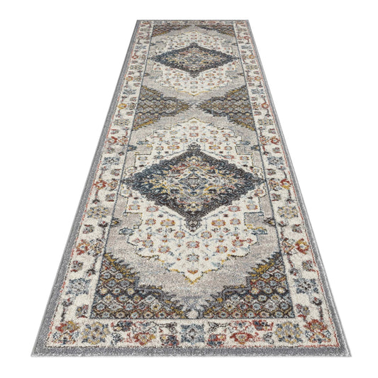 Modrn Turkish Rug 2304 Grey Hallway Runner