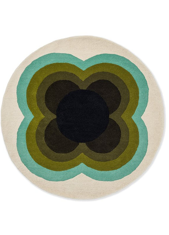 ORLA KIELY SUNFLOWER OLIVE 060007 Round