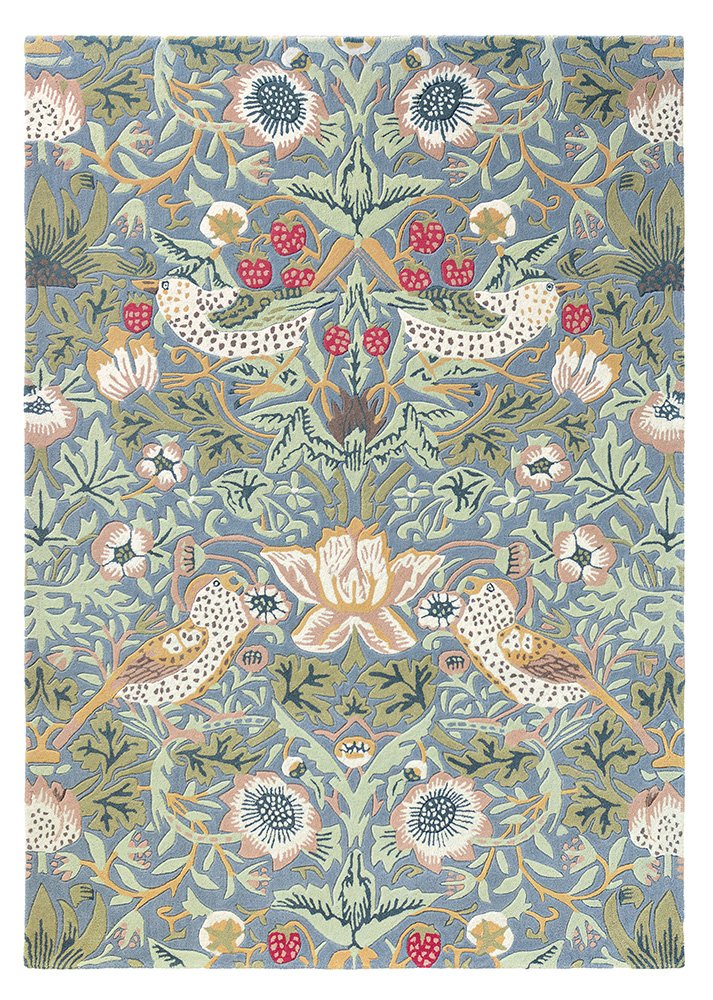 Strawberry Thief Rugs 027718 Slate by William Morris