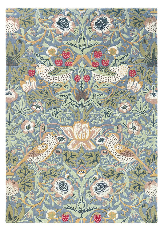 Strawberry Thief Rugs 027718 Slate by William Morris