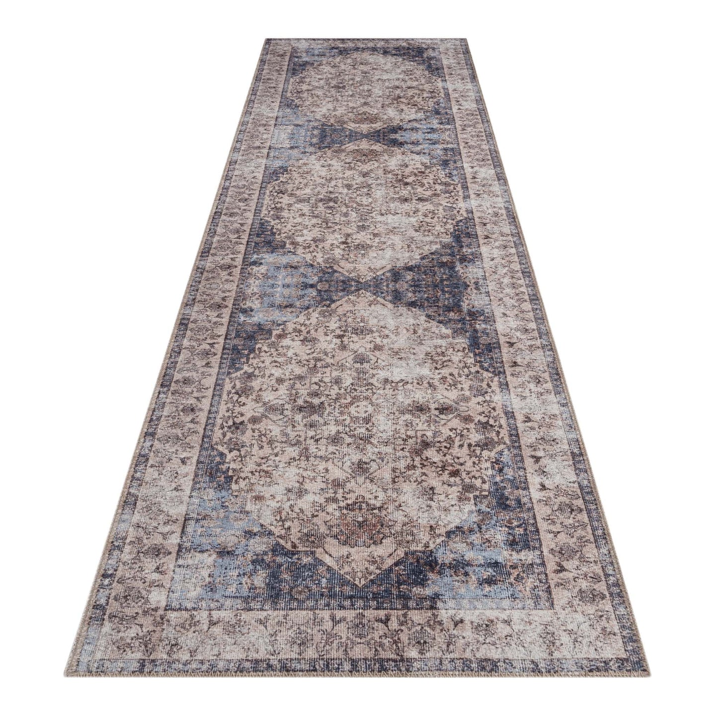 Hida Vintage Rug 142 Navy Hallway Runner