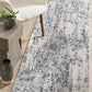 Kendra Casper Distressed Modern Rug Blue Grey White