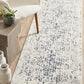 Kendra Farah Distressed Contemporary Rug White Blue Grey