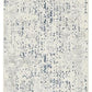 Kendra Farah Distressed Contemporary Rug White Blue Grey