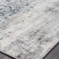 Kendra Farah Distressed Contemporary Rug White Blue Grey