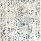 Kendra Farah Distressed Contemporary Rug White Blue Grey