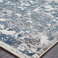 Kendra Yasmin Distressed Transitional Rug White Blue Grey