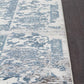 Kendra Yasmin Distressed Transitional Rug White Blue Grey