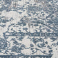 Kendra Yasmin Distressed Transitional Rug White Blue Grey