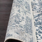 Kendra Yasmin Distressed Transitional Rug White Blue Grey