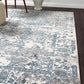 Kendra Yasmin Distressed Transitional Rug White Blue Grey