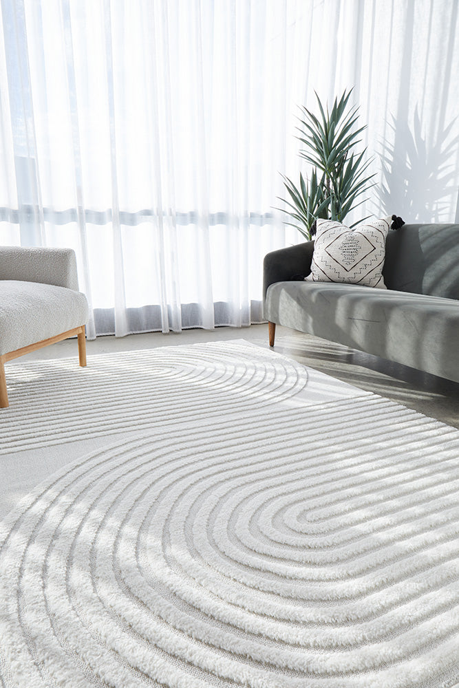 Lotus Abbey White Rug