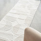 Lotus Leo White Runner Rug