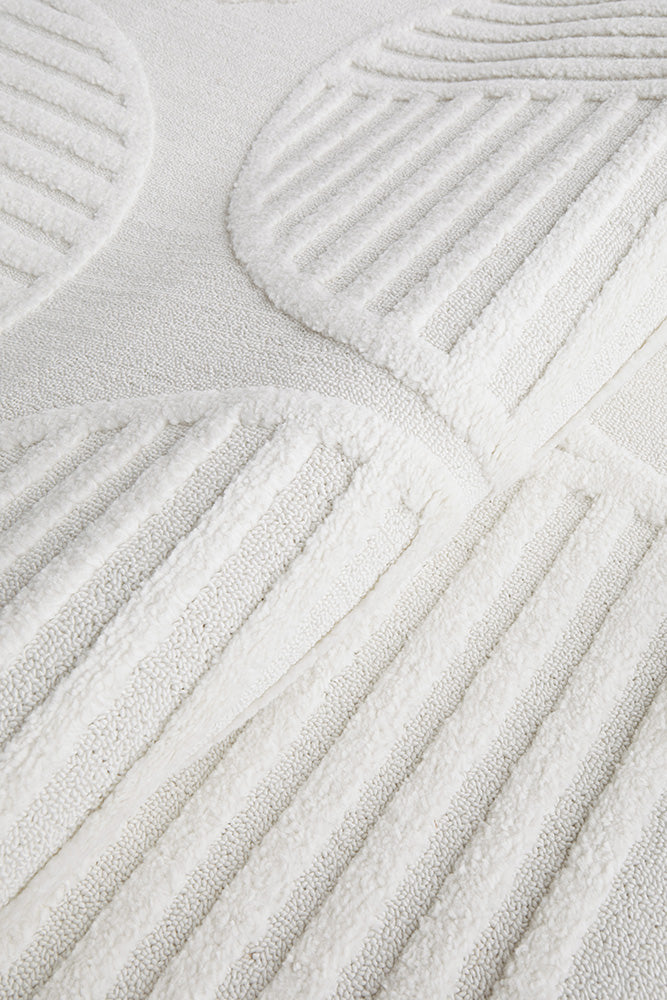 Lotus Leo White Runner Rug