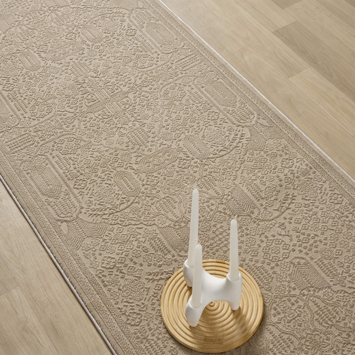 Power-loomed- Soft cotton Base 775 Natural Runner