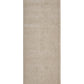 Beige runner rug with subtle pattern on a white background