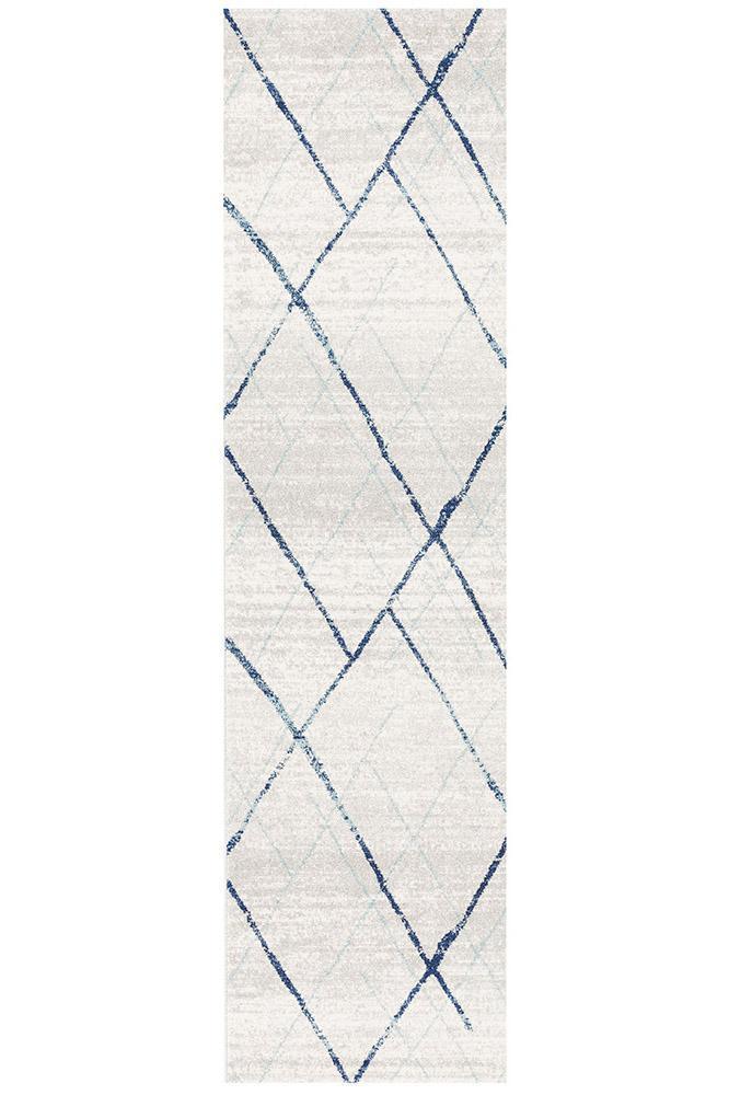 Oasis Noah White Blue Contemporary Rug