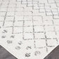 Oasis Selma White Grey Tribal Runner Rug