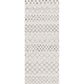 Oasis Selma White Grey Tribal Runner Rug