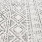 Oasis Ismail White Grey Rustic Runner Rug