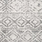 Oasis Ismail White Grey Rustic Runner Rug