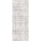 Oasis Ismail White Grey Rustic Runner Rug