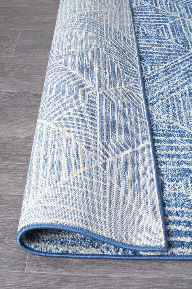 Oasis Kenza Contemporary Navy Runner Rug