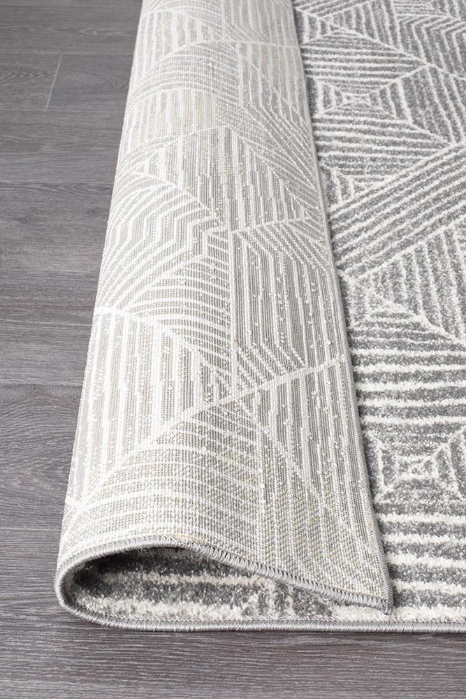 Oasis Kenza Contemporary Silver Runner Rug