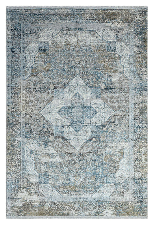 Bamboo-silk Rug 146 Lt Grey