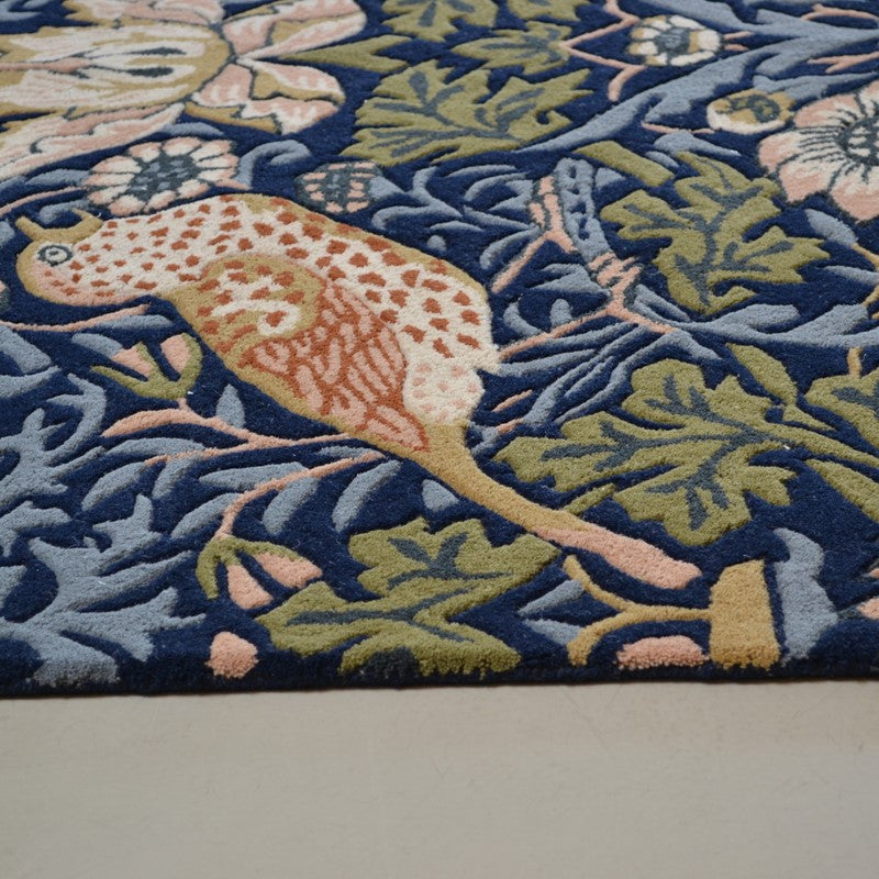 Strawberry Thief Rugs 027708 Indigo by William Morris