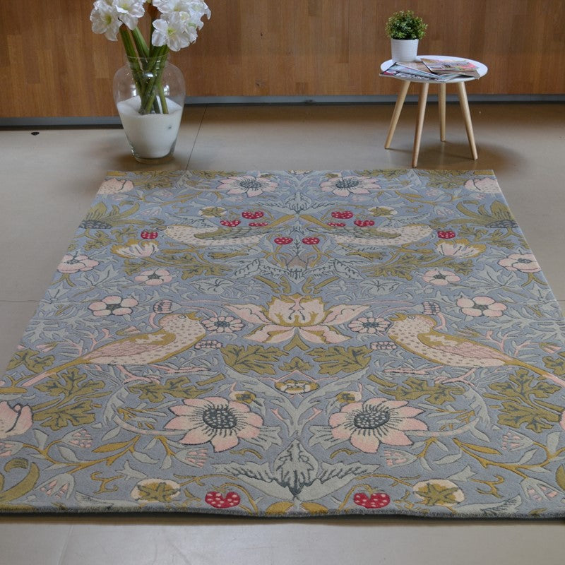 Strawberry Thief Rugs 027718 Slate by William Morris