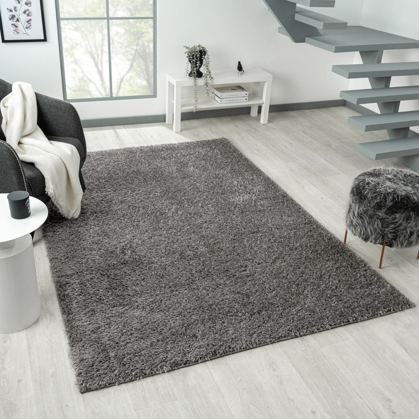 Fluffy Shag Rug 395 Ash