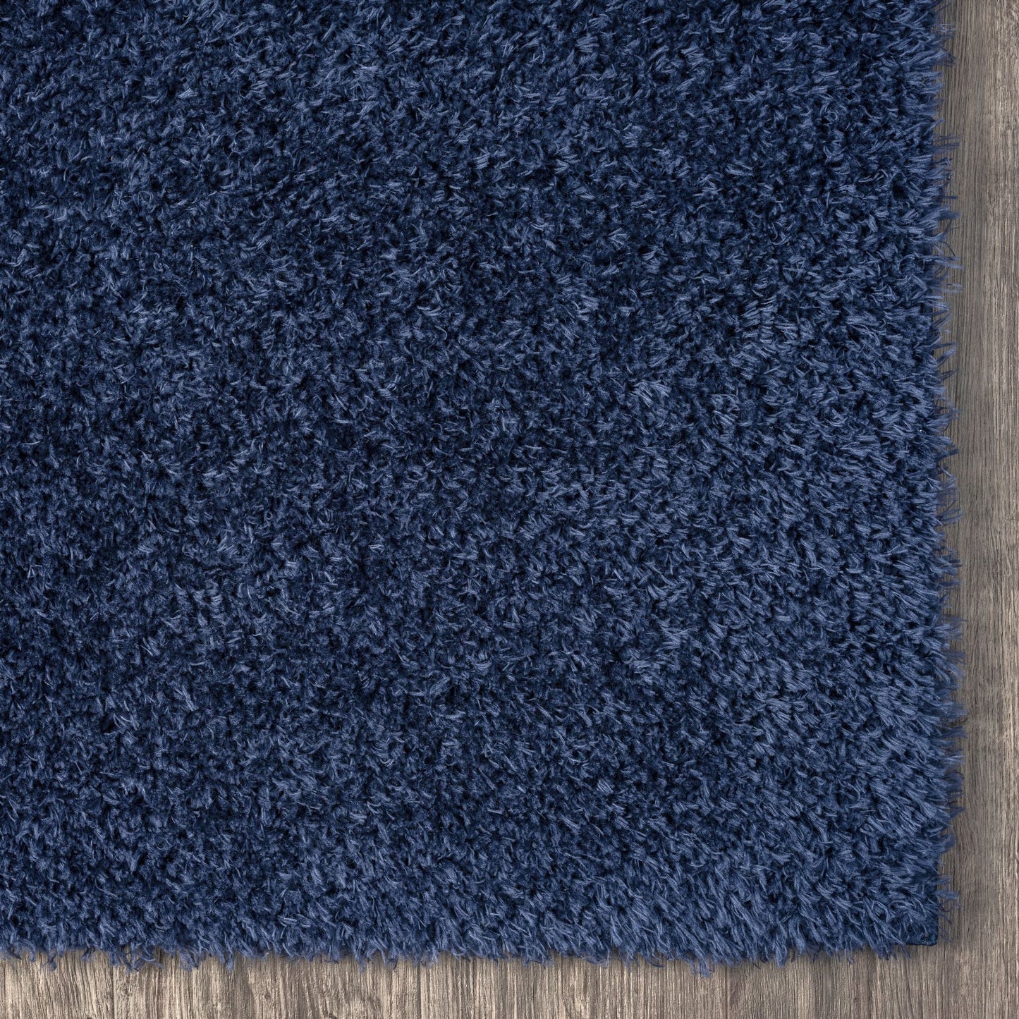 Fluffy Shag Rug 396 Navy Runner