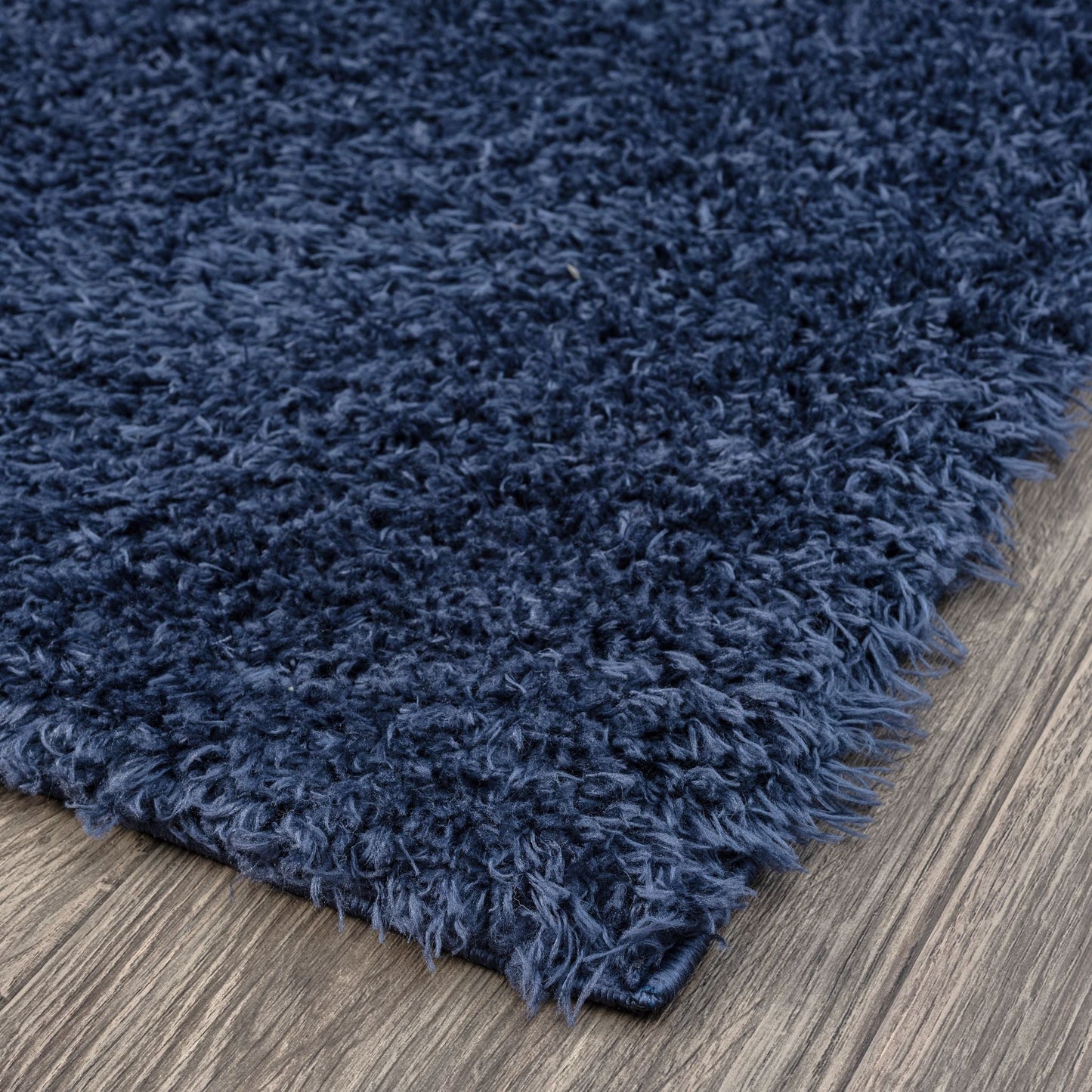 Fluffy Shag Rug 396 Navy Runner