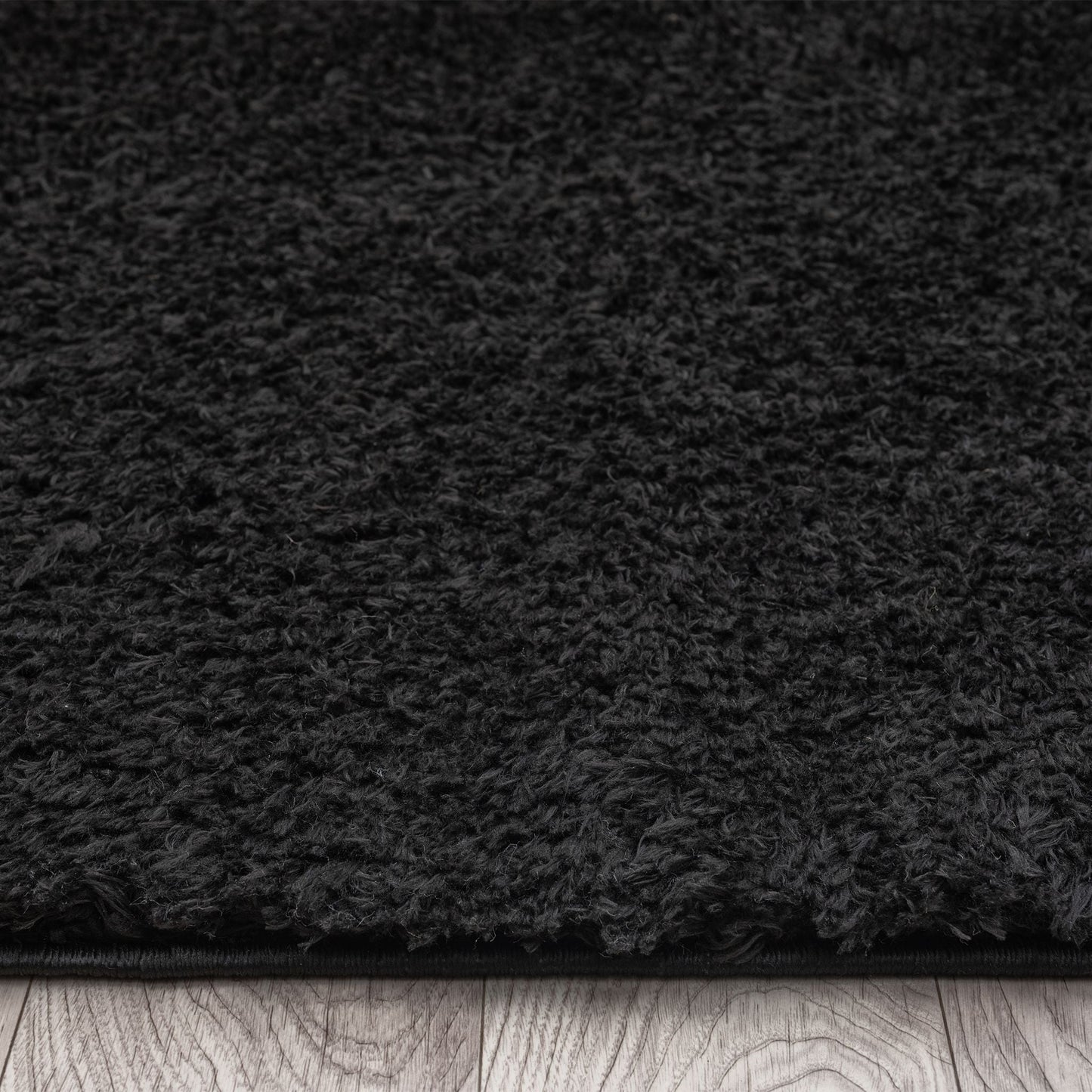 Fluffy Shag Rug 397 Ebony Runner