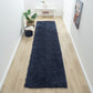 Fluffy Shag Rug 396 Navy Runner