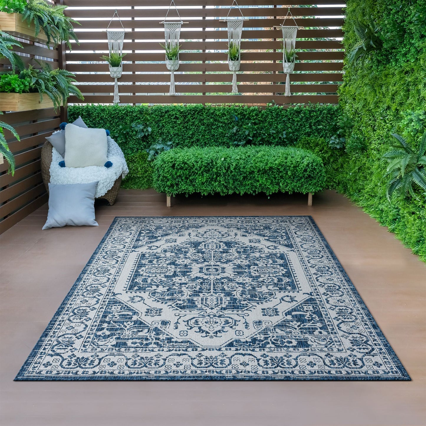 Patio Out door Rug 455 Denim