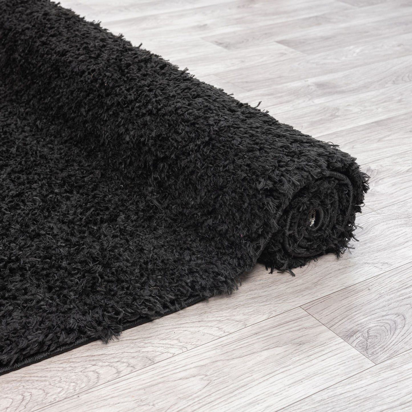 Fluffy Shag Rug 397 Ebony Runner