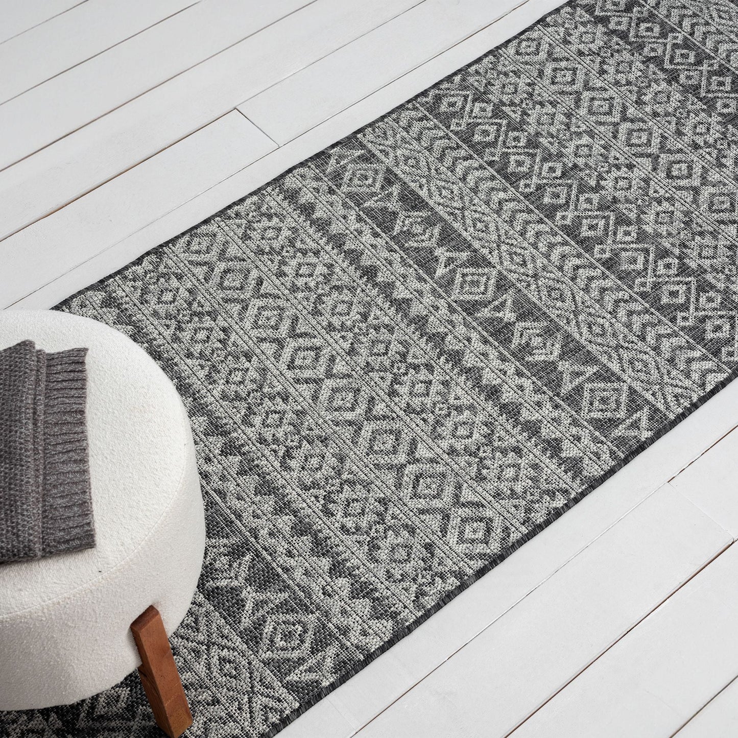 Alfa Out Door Rug 421 Charcoal Runner