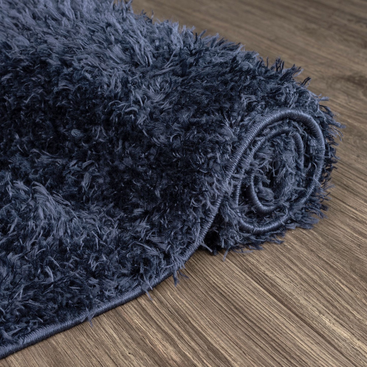 Fluffy Shag Rug 396 Navy Runner