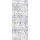 Oasis Ismail White Blue Rustic Runner Rug