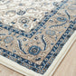 Sydney Collection Medallion Rug White With Beige Border